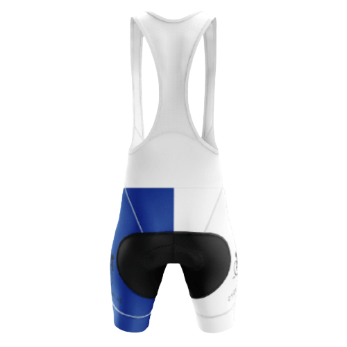 Chile Blue/White Bib Shorts with a blue and white design inspired by Chile and breathable fabric for a stylish and comfortable fit | Cycling Supreme