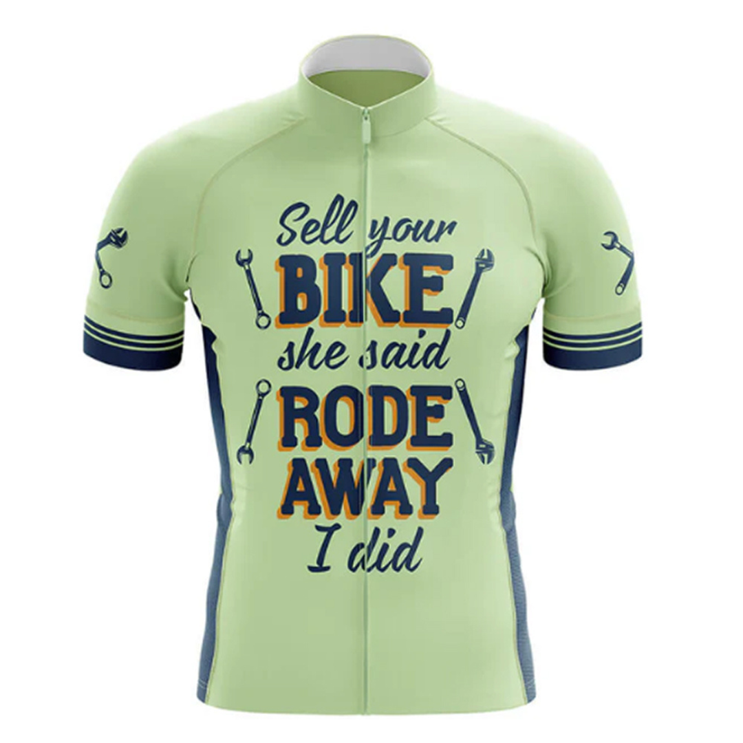 Bold and eye-catching cycling jersey with the statement "Sell Your Bike." A must-have for passionate cyclists. | Cycling Supreme