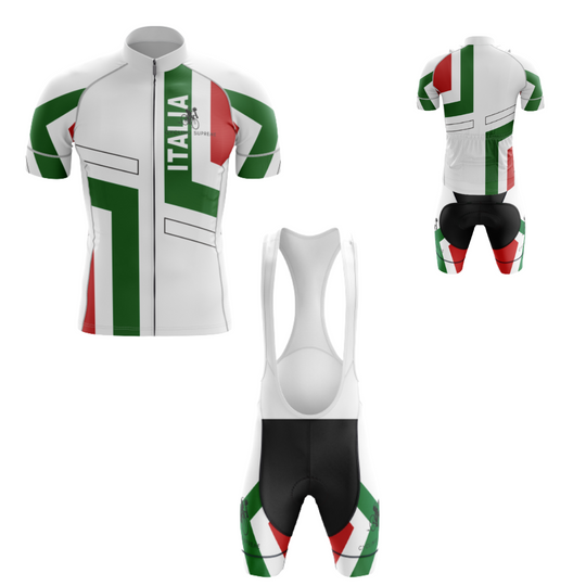 Men's Italy cycling kit with a vibrant Italian design and breathable material for a comfortable and stylish cycling experience | Cycling Supreme