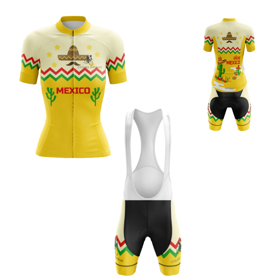 Women's cycling kit featuring a Mexican Sombrero design for a fun ride | Cycling Supreme