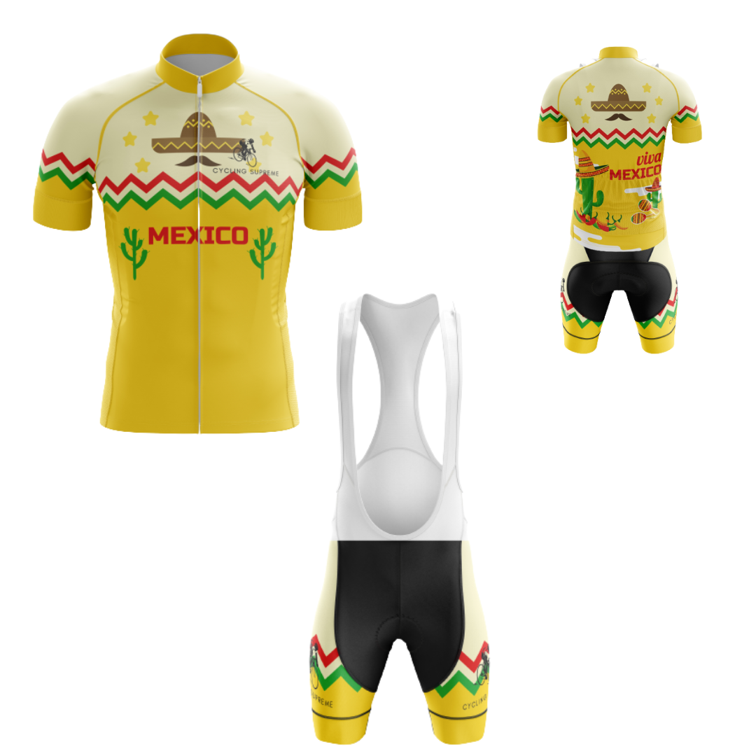 Men's Mexican Sombrero cycling kit with a lively sombrero graphic and breathable material for a festive and comfortable ride | Cycling Supreme
