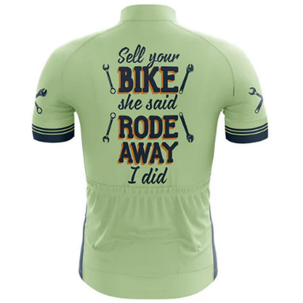 Bold and eye-catching cycling jersey with the statement "Sell Your Bike." A must-have for passionate cyclists. | Cycling Supreme