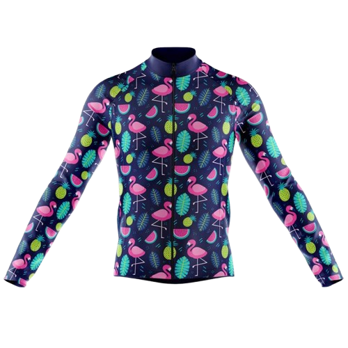 Flamingo III Long Sleeve Cycling Jersey For Men | Cycling Supreme