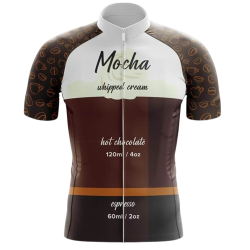 Rich and cozy cycling jersey with a mocha coffee theme. Perfect for caffeine-fueled riders. | Cycling Supreme