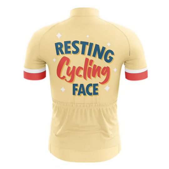 Funny and performance-driven cycling jersey with the "Resting Cycling Face" design. Perfect for serious riders. | Cycling Supreme