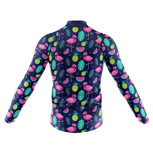 Flamingo III Long Sleeve Cycling Jersey For Men | Cycling Supreme