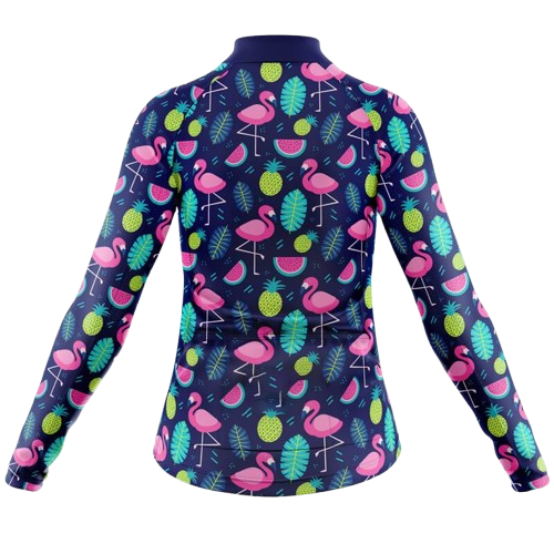 Flamingo III Long Sleeve Cycling Jersey For Women | Cycling Supreme