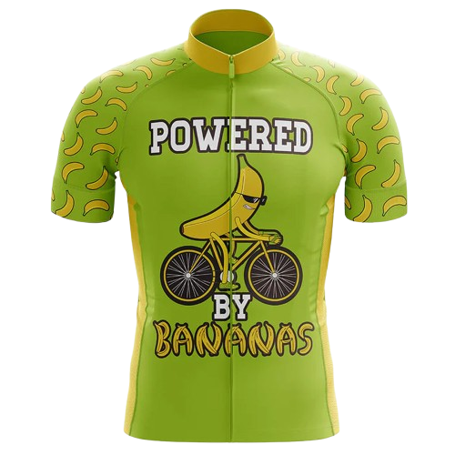 Another take on the "Powered by Bananas" cycling jersey, perfect for riders who love a fun look. | Cycling Supreme