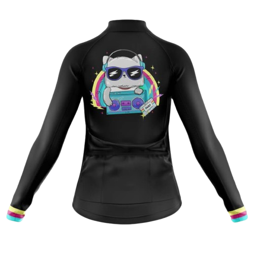Meow Long Sleeve Cycling Jersey For Women | Cycling Supreme