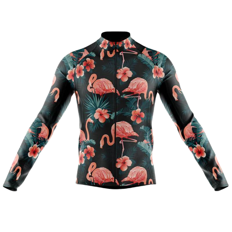 Flamingo Long Sleeve Cycling Jersey For Men | Cycling Supreme