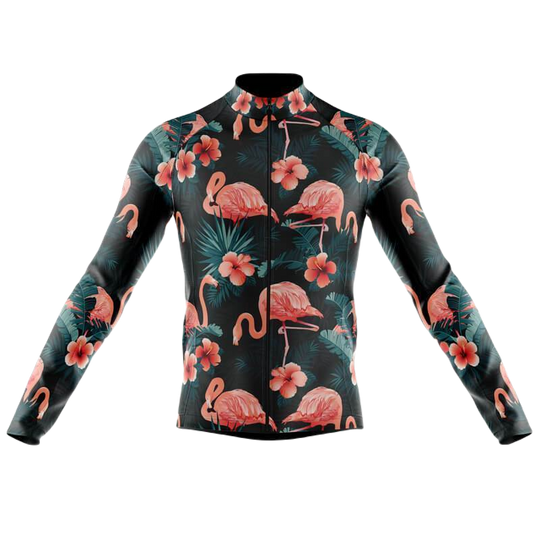 Flamingo Long Sleeve Cycling Jersey For Men | Cycling Supreme