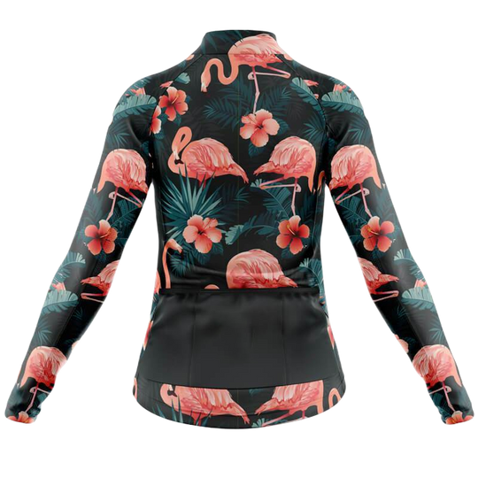Flamingo Long Sleeve Cycling Jersey For Women | Cycling Supreme