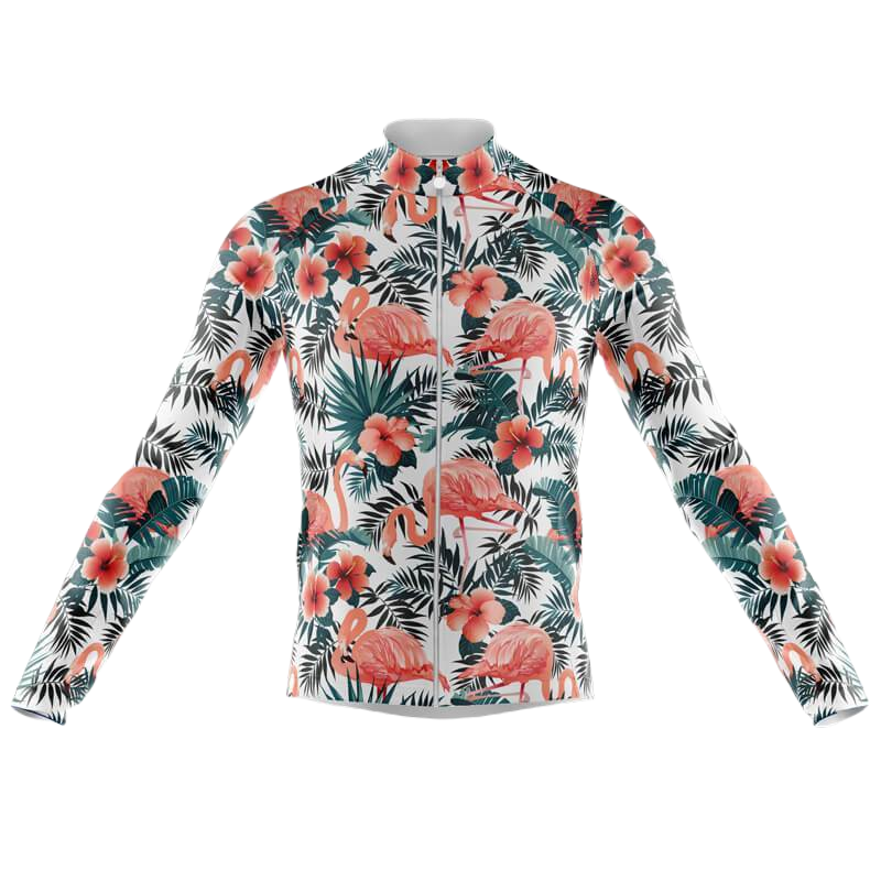 Flamingo II Long Sleeve Cycling Jersey For Men | Cycling Supreme