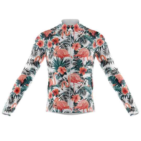 Flamingo II Long Sleeve Cycling Jersey For Men | Cycling Supreme