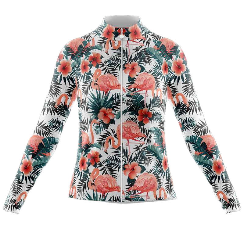 Flamingo II Long Sleeve Cycling Jersey For Women | Cycling Supreme