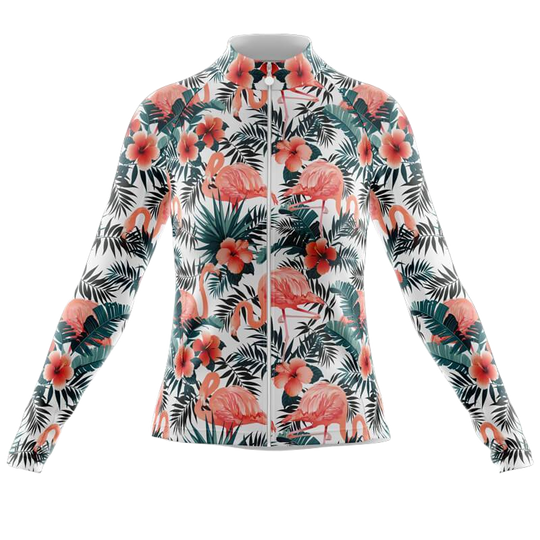 Flamingo II Long Sleeve Cycling Jersey For Women | Cycling Supreme