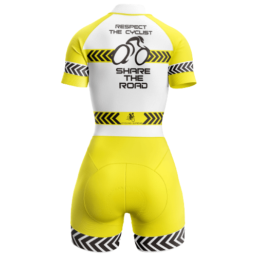 "Share The Road" themed women's triathlon suit. | Cycling Supreme