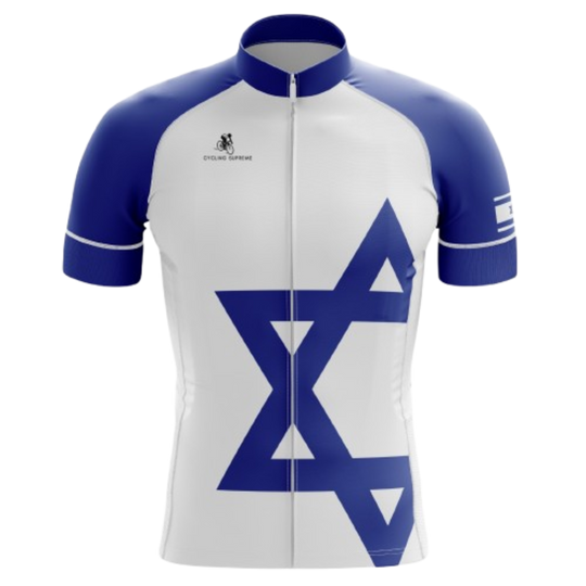 Men's Israel Flag cycling kit with a prominent Israeli flag design and breathable, performance-enhancing fabric | Cycling Supreme
