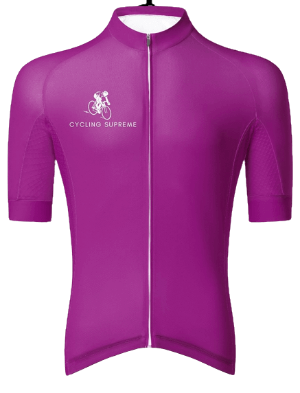 Unisex cyclist wearing a Classic Aero Jersey with a race fit, designed for optimal aerodynamic performance and sleek style | Cycling Supreme