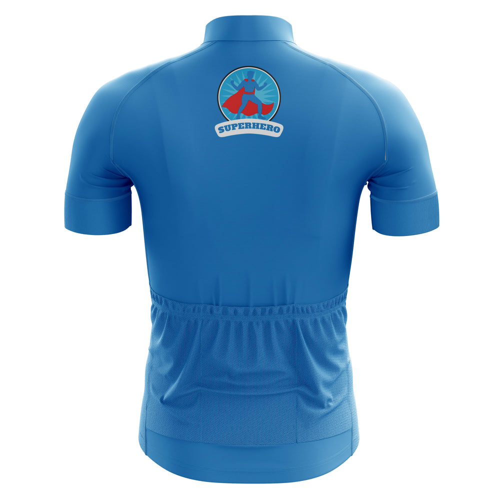 Blue Superman Men's Cycling Jersey | Cycling Supreme