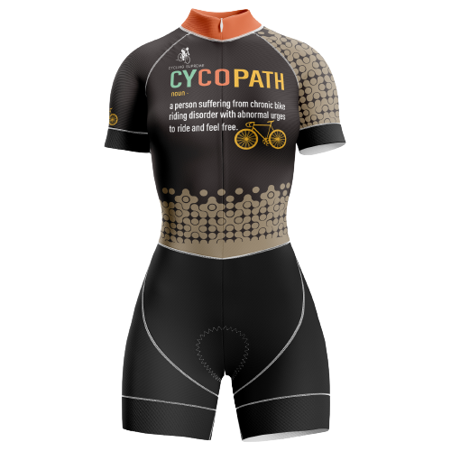 "Cycopath" themed women's triathlon suit for avid cyclists. | Cycling Supreme