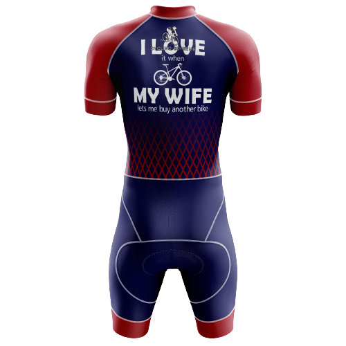 "I Love My Wife" triathlon suit for men. | Cycling Supreme