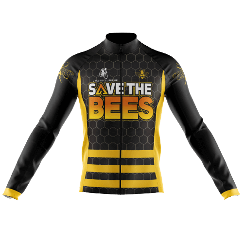 Cycling Jersey Long Sleeve Save The Bees Mens