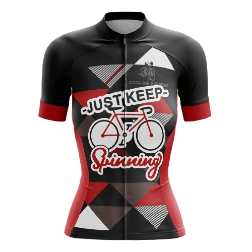 Cycling Jersey Just Keep Spinning Womens