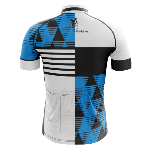Blue/White/Black Men's Cycling Jersey | Cycling Supreme