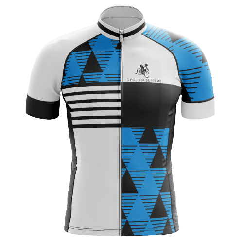 Blue/White/Black Men's Cycling Jersey | Cycling Supreme