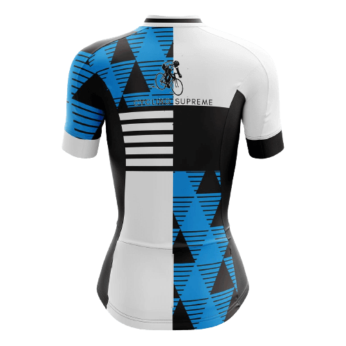 Blue/White/Black Women's Cycling Jersey | Cycling Supreme