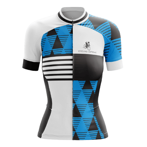Blue/White/Black Women's Cycling Jersey | Cycling Supreme