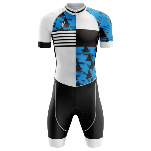 Blue/White/Black Men's Triathlon Suit | Cycling Supreme