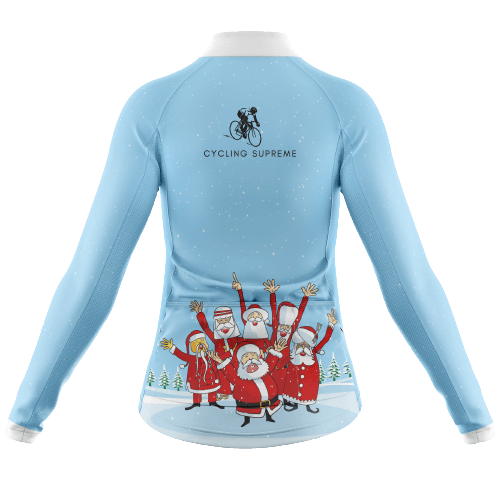 Long Sleeve Cycling Jersey Santa Claus Group Womens-Cycling Supreme