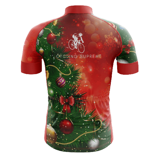 Christmas Tree men's cycling jersey, holiday spirit | Cycling Supreme