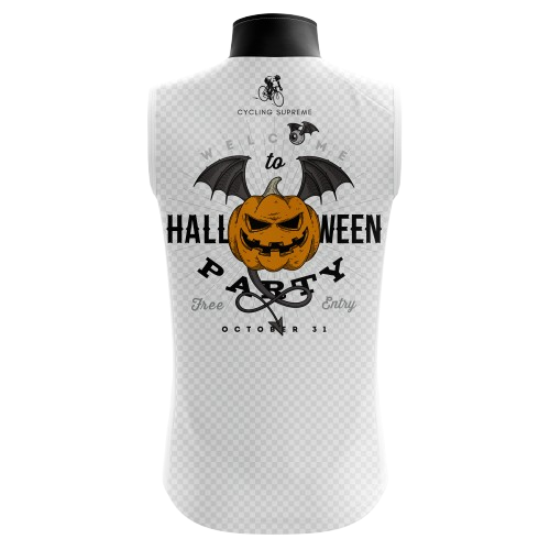 Women's Halloween Party sleeveless cycling jersey with fun, festive design and flexible fit. | Cycling Supreme