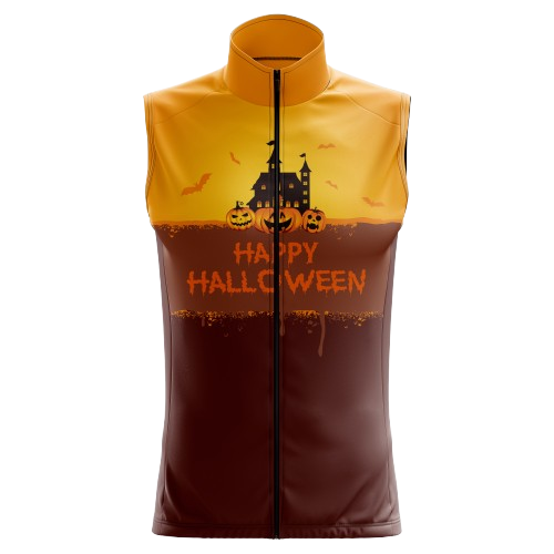 Women's Happy Halloween 2.0 sleeveless cycling jersey with updated Halloween-themed graphics. | Cycling Supreme