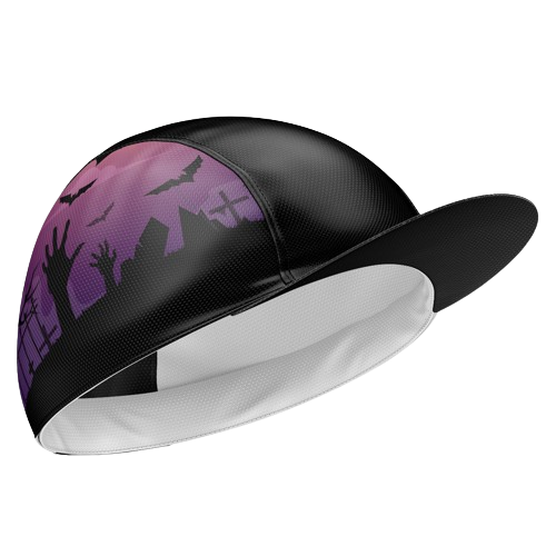 Cycling cap purple graveyard for spooky cycling | Cycling Supreme
