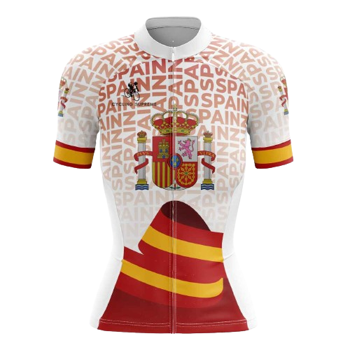 Women's cycling jersey featuring Spanish emblem. | Cycling Supreme