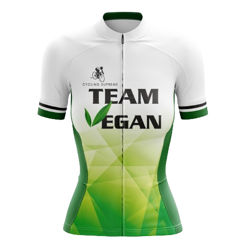 Women's cycling jersey promoting veganism. | Cycling Supreme