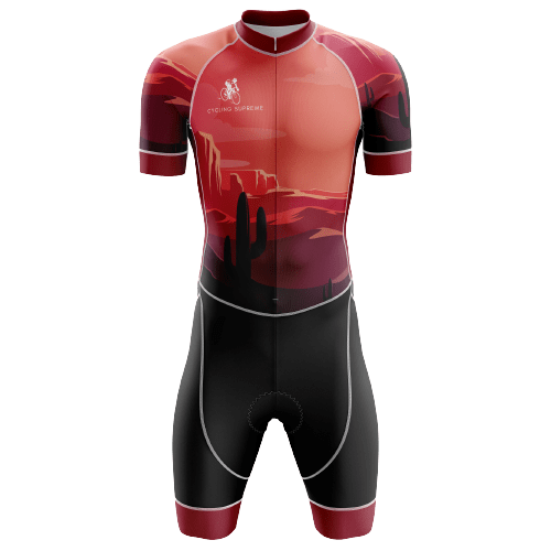 Tequila Sunrise Men's Triathlon Suit – vibrant gradient triathlon suit for peak performance | Cycling Supreme