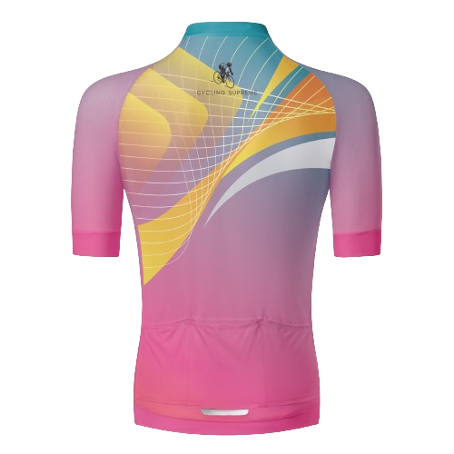 Striking digital pink pattern, modern style. | Cycling Supreme