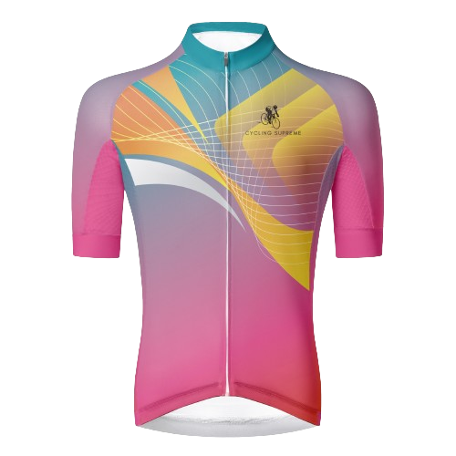 Striking digital pink pattern, modern style. | Cycling Supreme