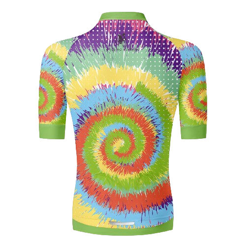 Dynamic tie-dye spin pattern for energetic cyclists. | Cycling Supreme