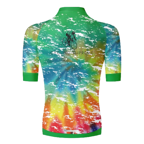 Splashy tie-dye design, perfect for making a statement. | Cycling Supreme