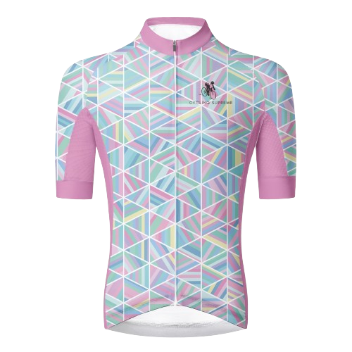 Geometric digital triangles pattern, sleek and modern. | Cycling Supreme