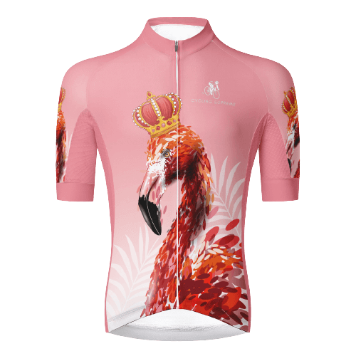 Bold king flamingo design for standout cycling. | Cycling Supreme