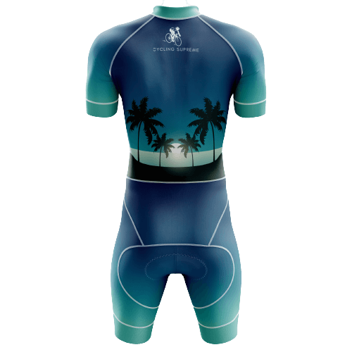 Sunset/palms triathlon suit for men. | Cycling Supreme