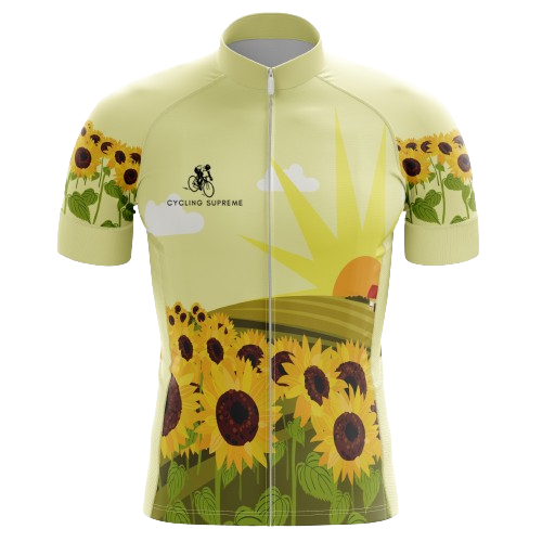 Cycling Jersey Floral Sunflower Mens