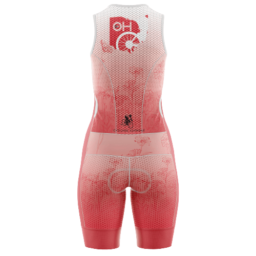 Floral rose design women's triathlon suit. | Cycling Supreme